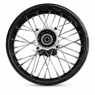 1.85-14 Tagumine terasvelg, must
